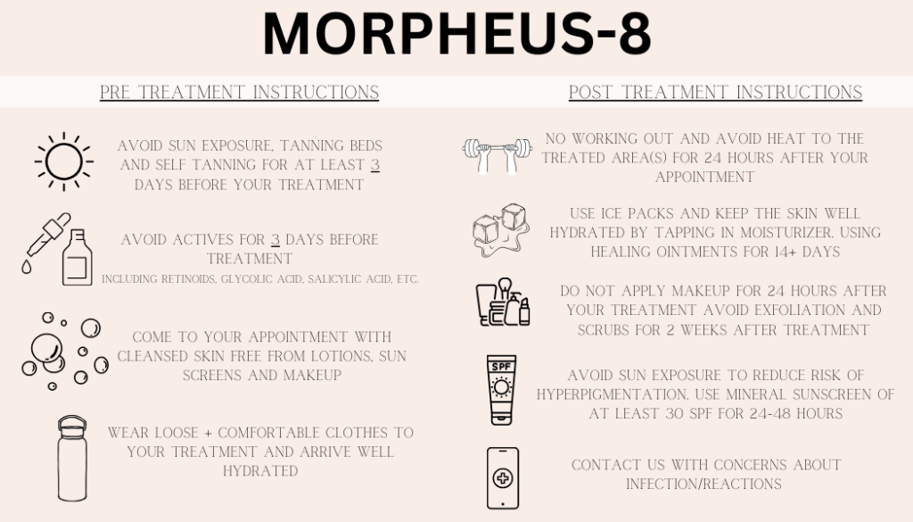 Morpheus 8 Pre Treatment Instructions and Post Treatment Care Instructions