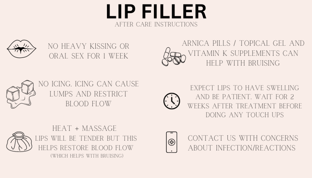 Lip Filler After Treatment Care Instructions